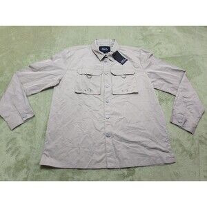 Native Youth Mens Gray Long Sleeve  Button Down Shirt XL READ